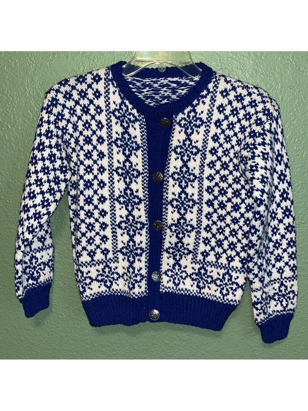 Vintage Handmade Norwegian Sweater 80s Unisex cottagecore winter warm
